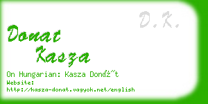 donat kasza business card
